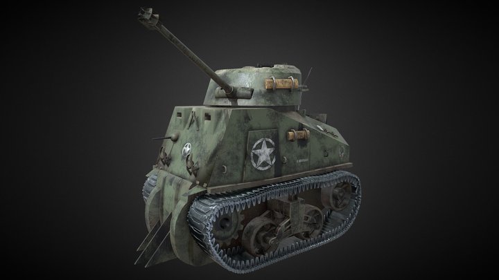 Sherman Tank Mini - Gustavo Carrillo 3D Model