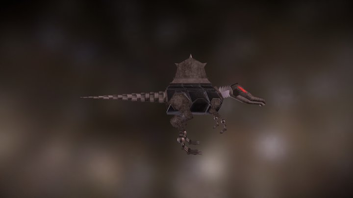 Robot Spinosaurus Gun 3D Model