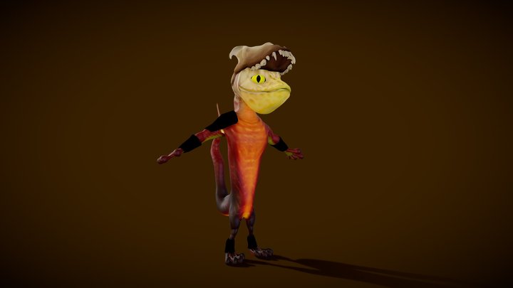 Lizard evil warrior 3D Model