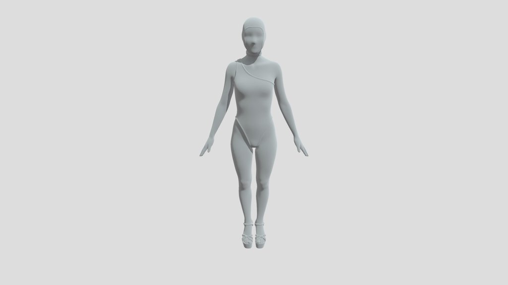 Blue One-Shoulder Dancer