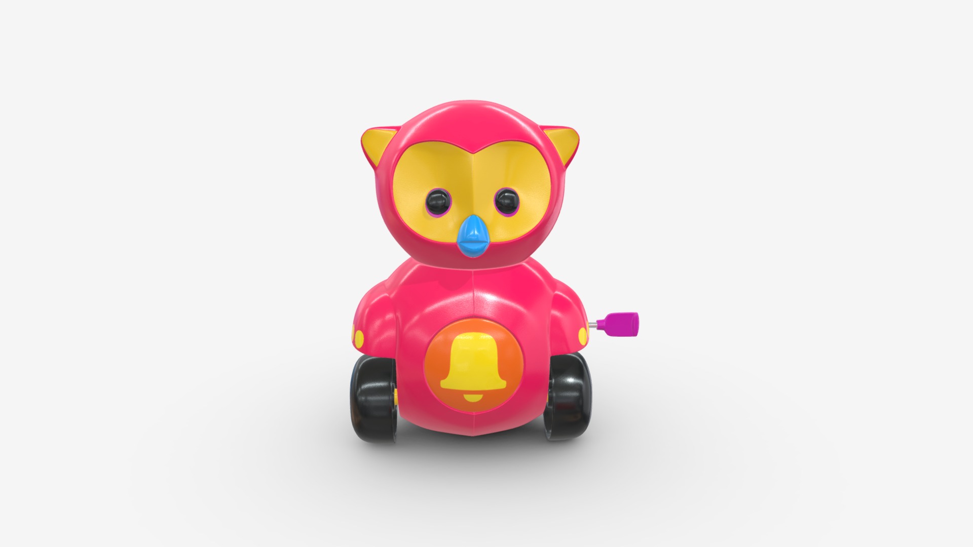 3D model owl toy 02 - This is a 3D model of the owl toy 02. The 3D model is about a small toy on a white background.