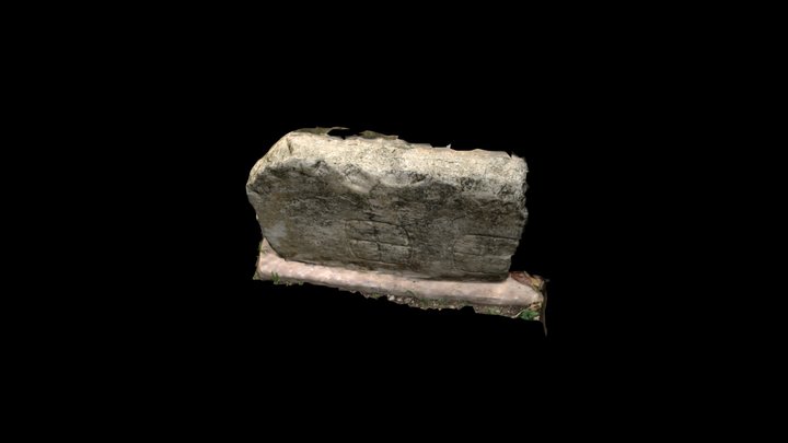 Panel 3 at Structure A-9, Xunantunich, Belize 3D Model