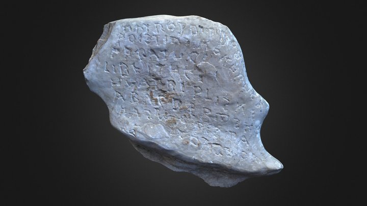 Natpis_3 iz Voštana 3D Model
