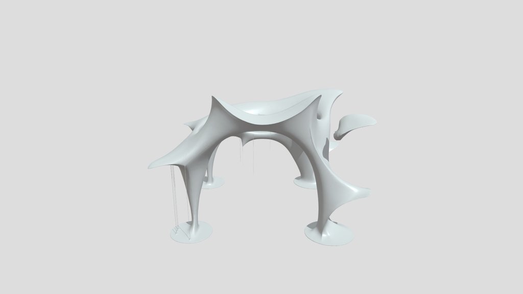 Organic futuristic translucent structure