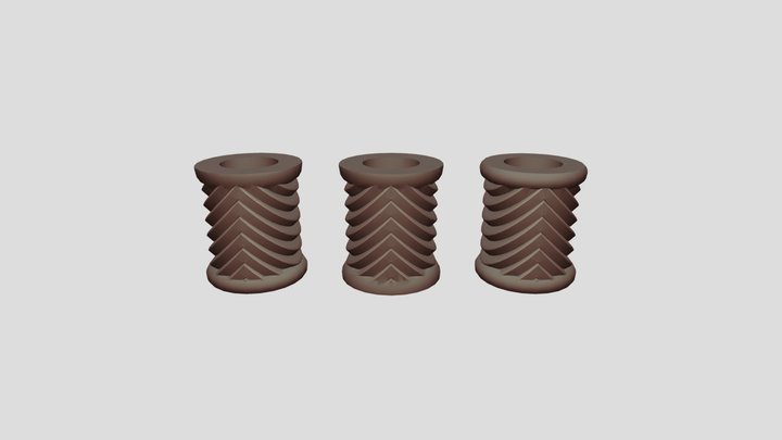 Grooves Bead (for hair and beards.) 3D Model