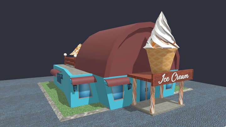 Ice Cream Shop 3D Model