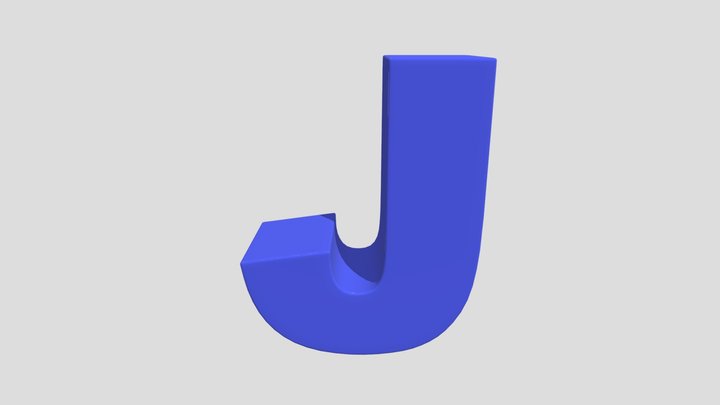 J Letter 3D Model