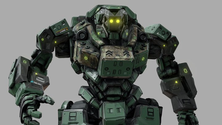 BOT MECHA Warrior 3d by Oscar Creativo