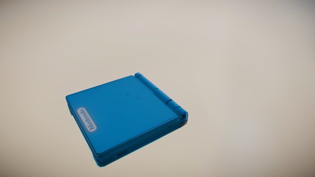 Low Poly Gameboy Advance SP 3D Model