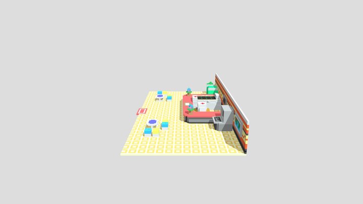 Pokecenter 3D Model