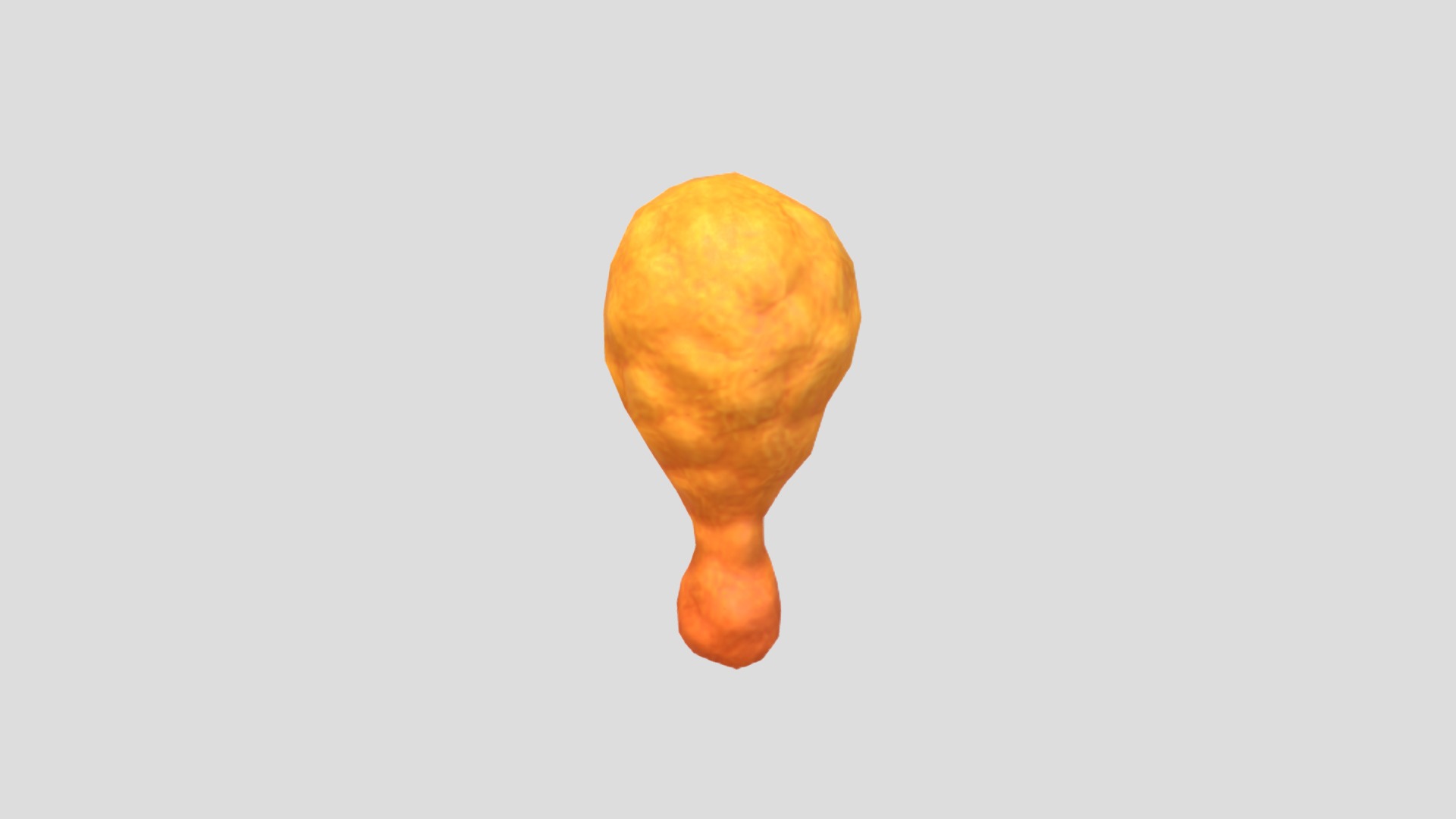 3D model Fried Chicken - This is a 3D model of the Fried Chicken. The 3D model is about a yellow hot dog.