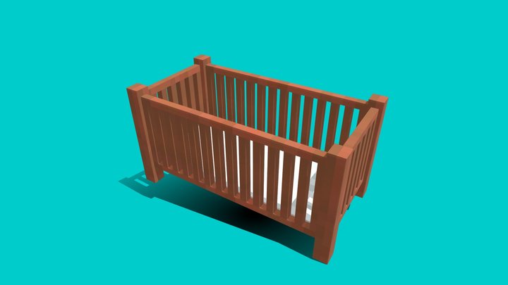 Minecarft Baby Cot 3D Model