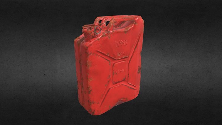 Jerrycan red 3D Model