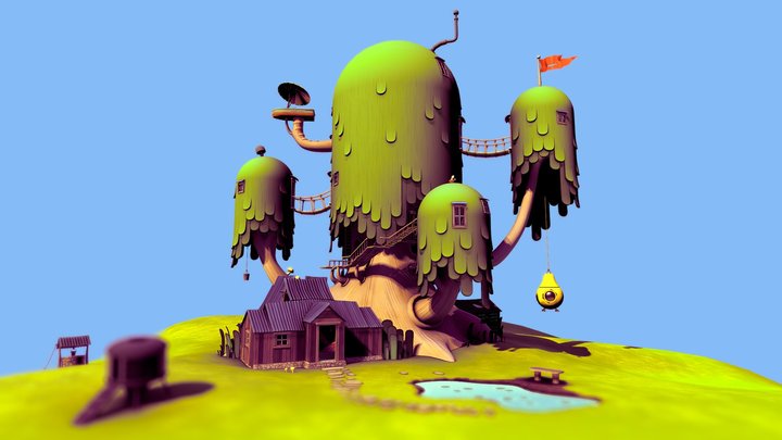 Finn & Jake's Tree Fort (Adventure Time) 3D Model
