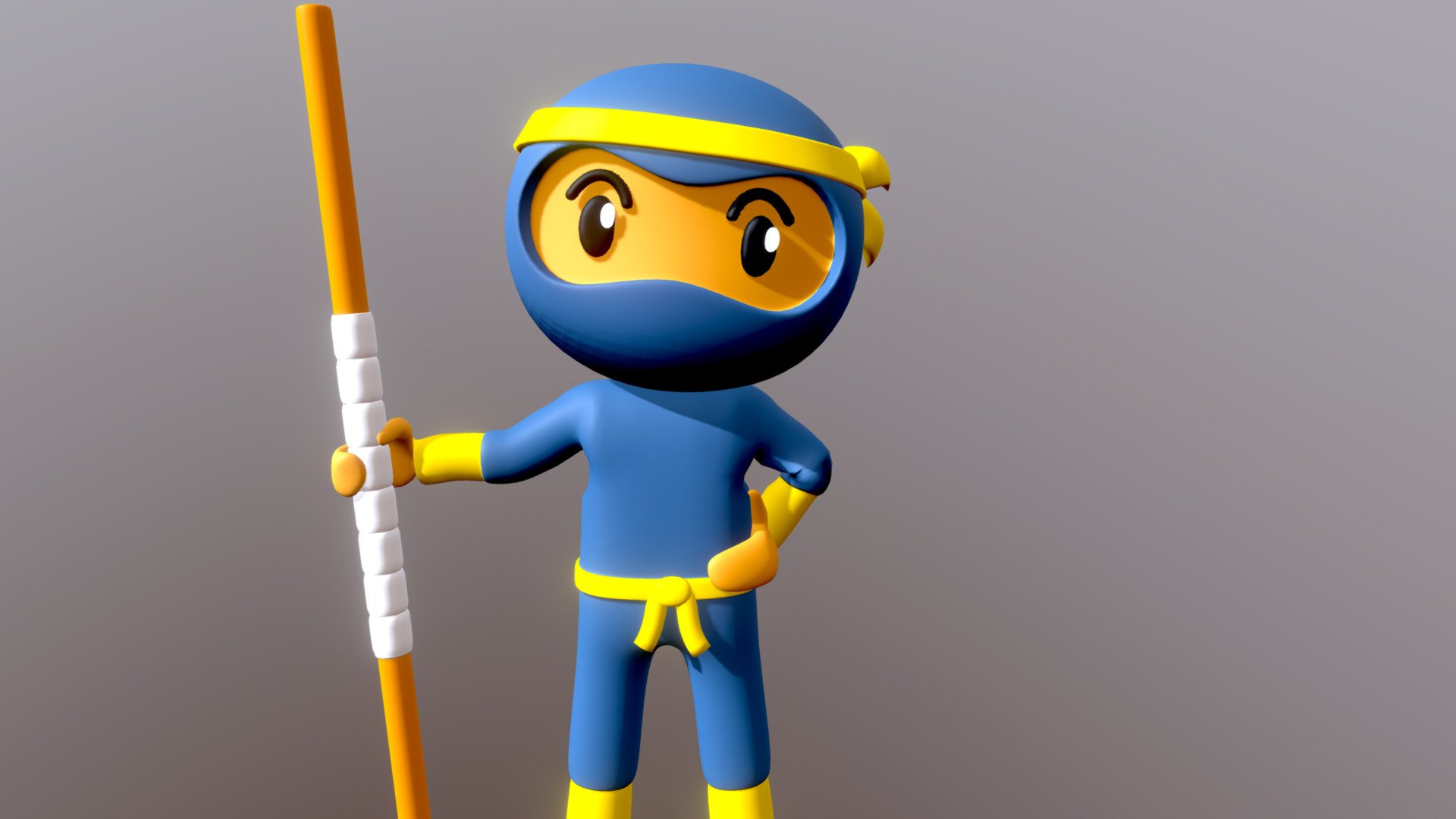 Cartoon Ninja - 3D model by chris_laino [348b06b] - Sketchfab