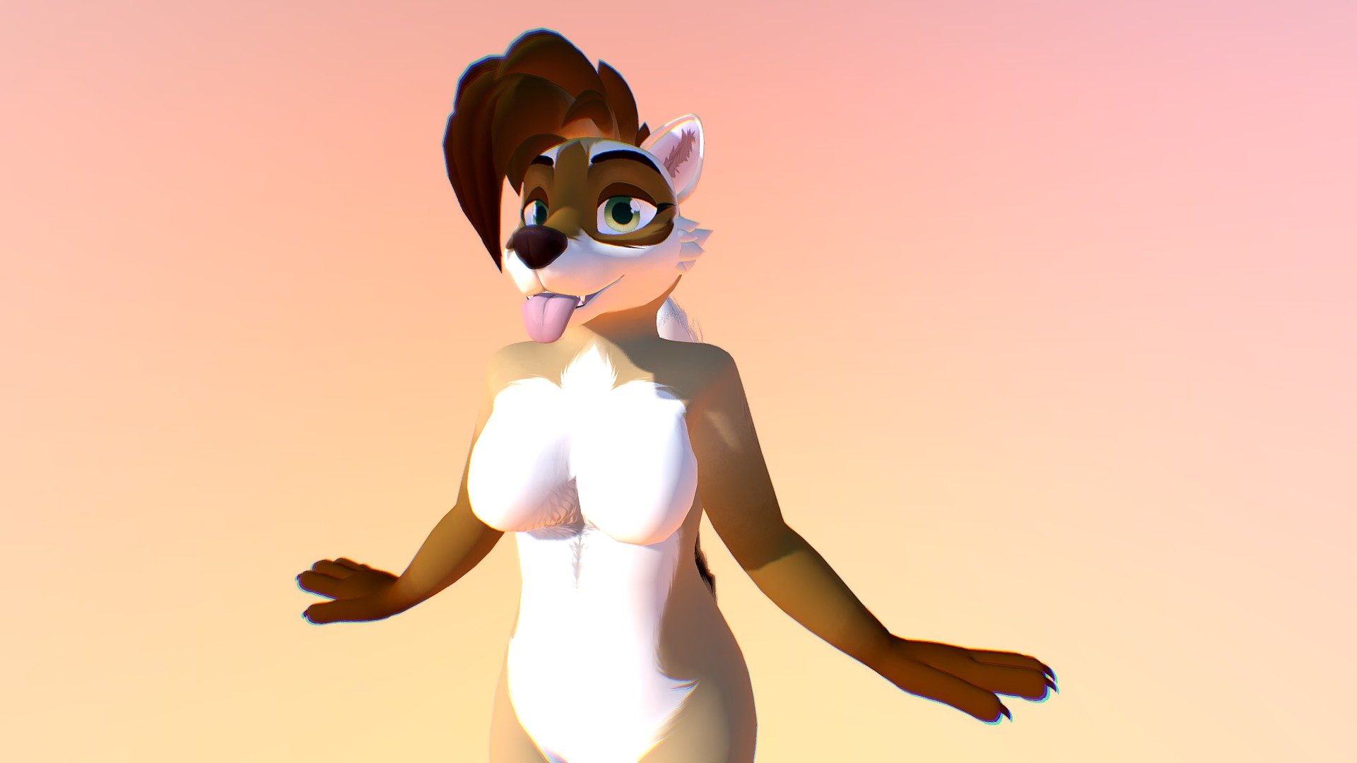 Female Raccoon VRChat Avatar