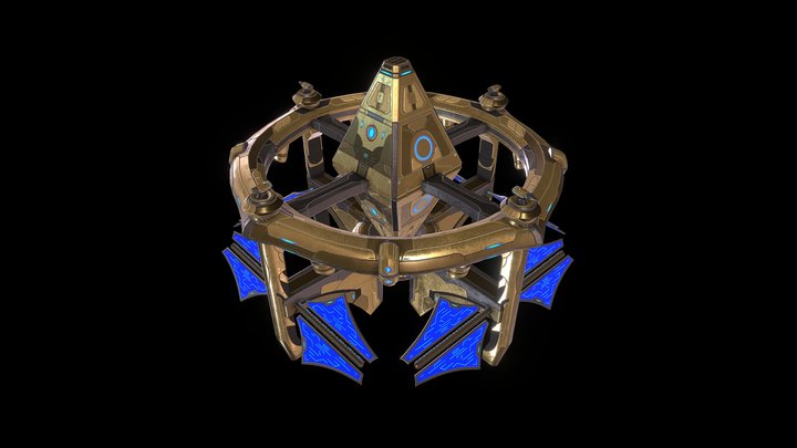 Modular Alien Space Stations 3D Model