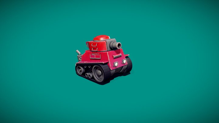 Red Tank 3D Model