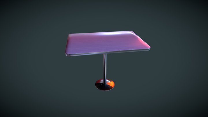50's diner table 3D Model