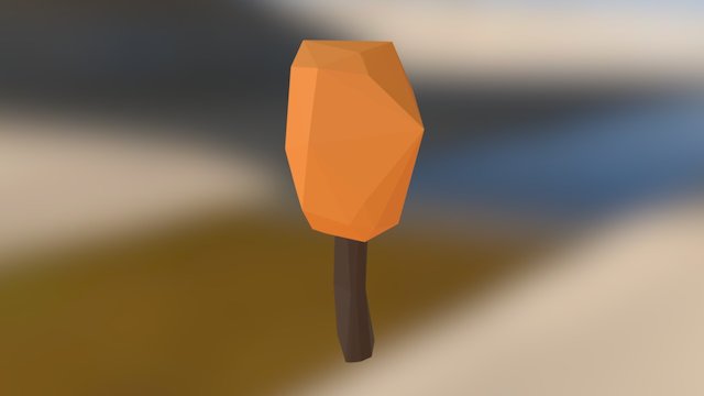 Procedural Low Poly Tree 3D Model