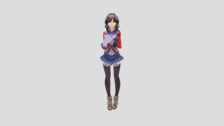 Kurumi Schoolgirl - Bourin 3D Model