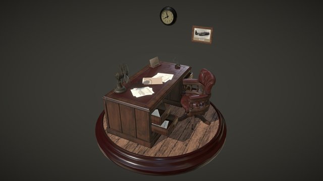 1940's Office 3D Model