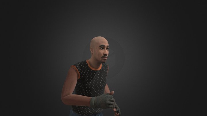 2PAC ANIMATED 3D Model