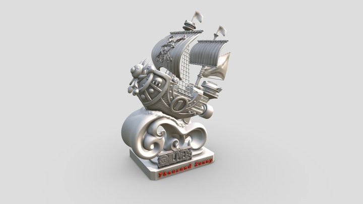 One Piece - Thousand Sunny 3D Printable 3D Model
