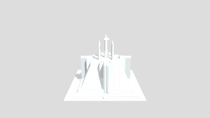 Jedi Temple Untextured 3D Model