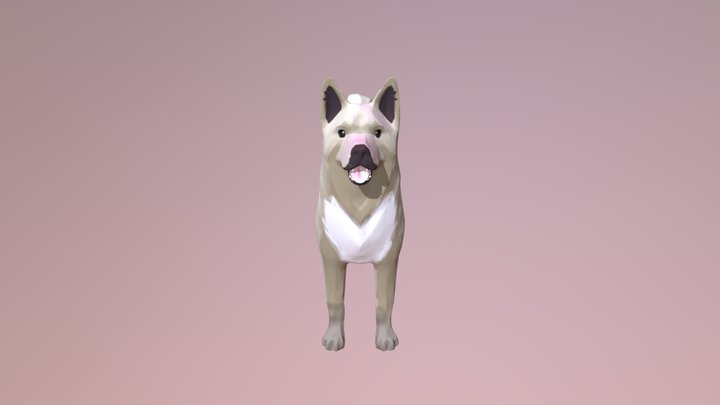 Dog Albedo 3D Model