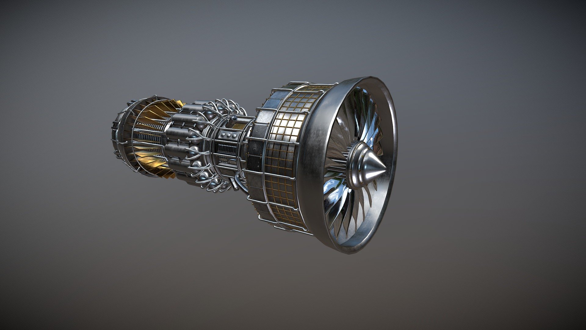 Turbine | Turbofan Engine - Download Free 3D model by blenderbirb  (@blenderbirb) [349790f]