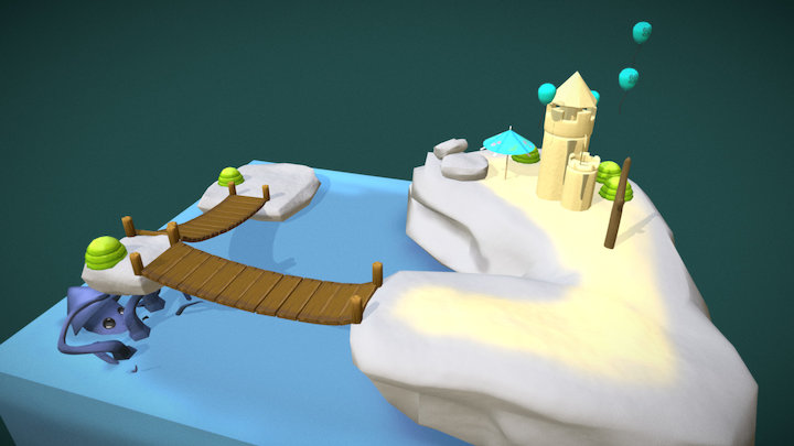 Sand Island 3D Model