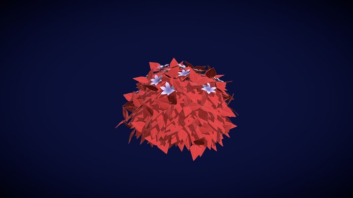 Flower Bush by Aga Malina (agaraspberry) 3D Model