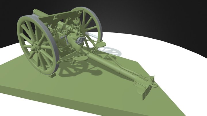 QF 13 POUNDER (With VR Capability) 3D Model