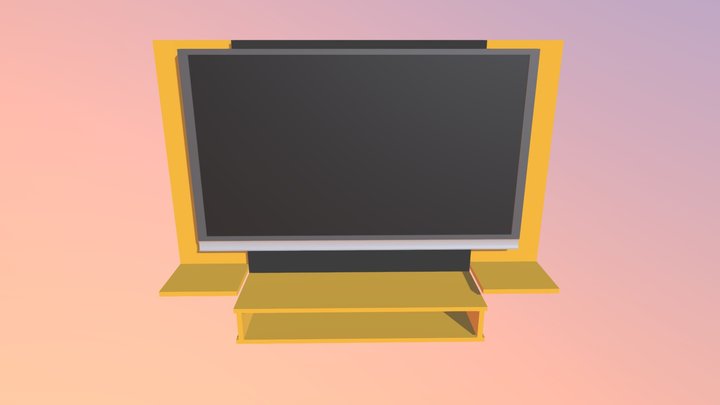 Shelf and TV 3D Model