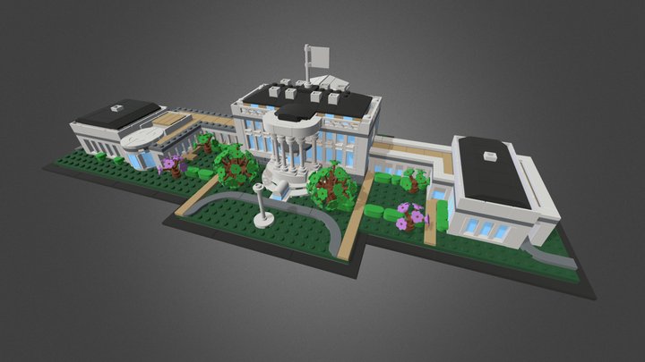 The White House Lego Version 3D Model