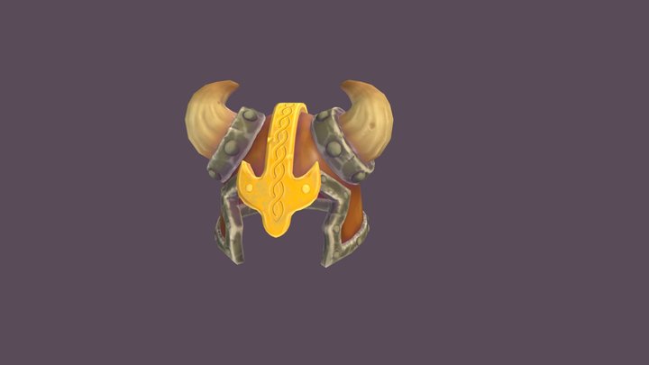Stylized Viking Helmet 3D Model