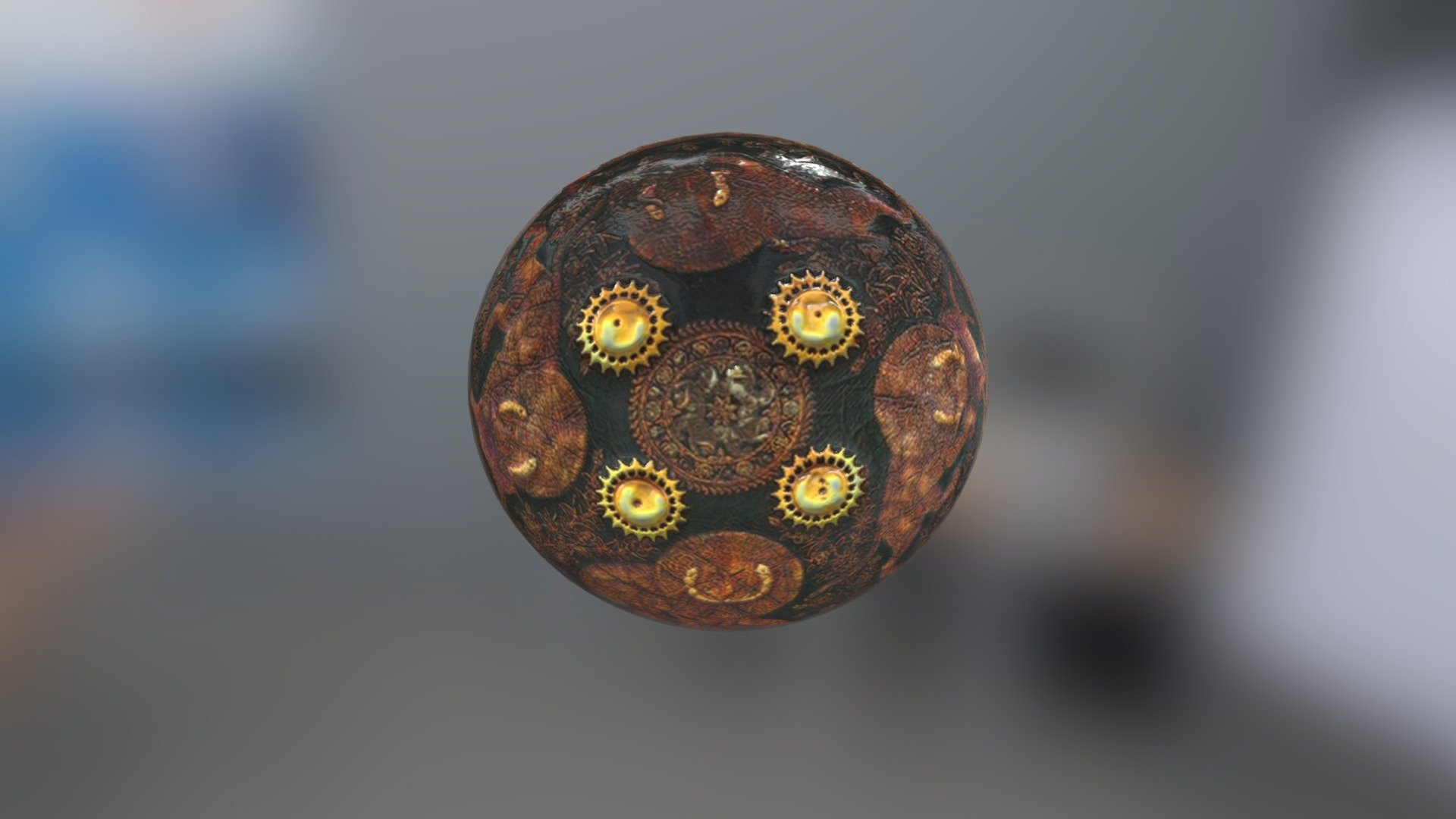 Maratha Warrior Shield Download Free 3D model by