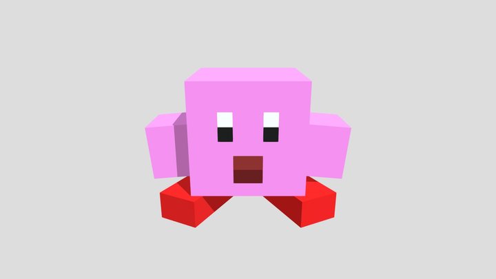 Minecraft Kirby 3D Model