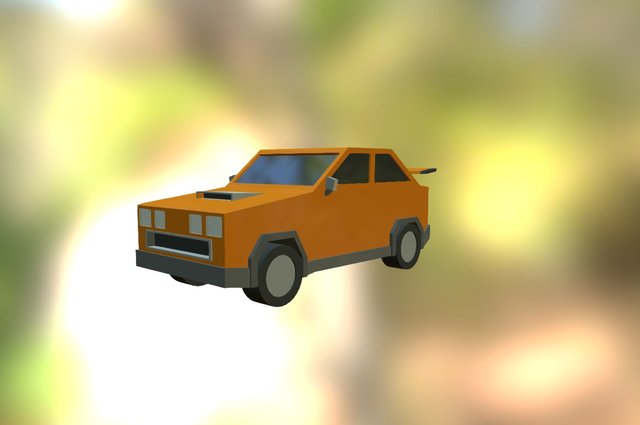 Tuned Little Car 3D Model