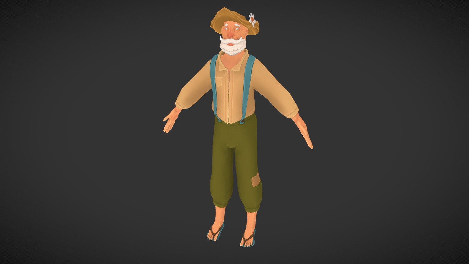 Old Farmer - 3D model by Mateus Schwaab (@Mehrus) [349fd06] - Sketchfab