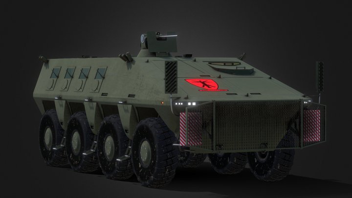 Armoured Transport Vehicle v5 3D Model