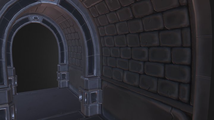 Dungeon corridor 3D Model