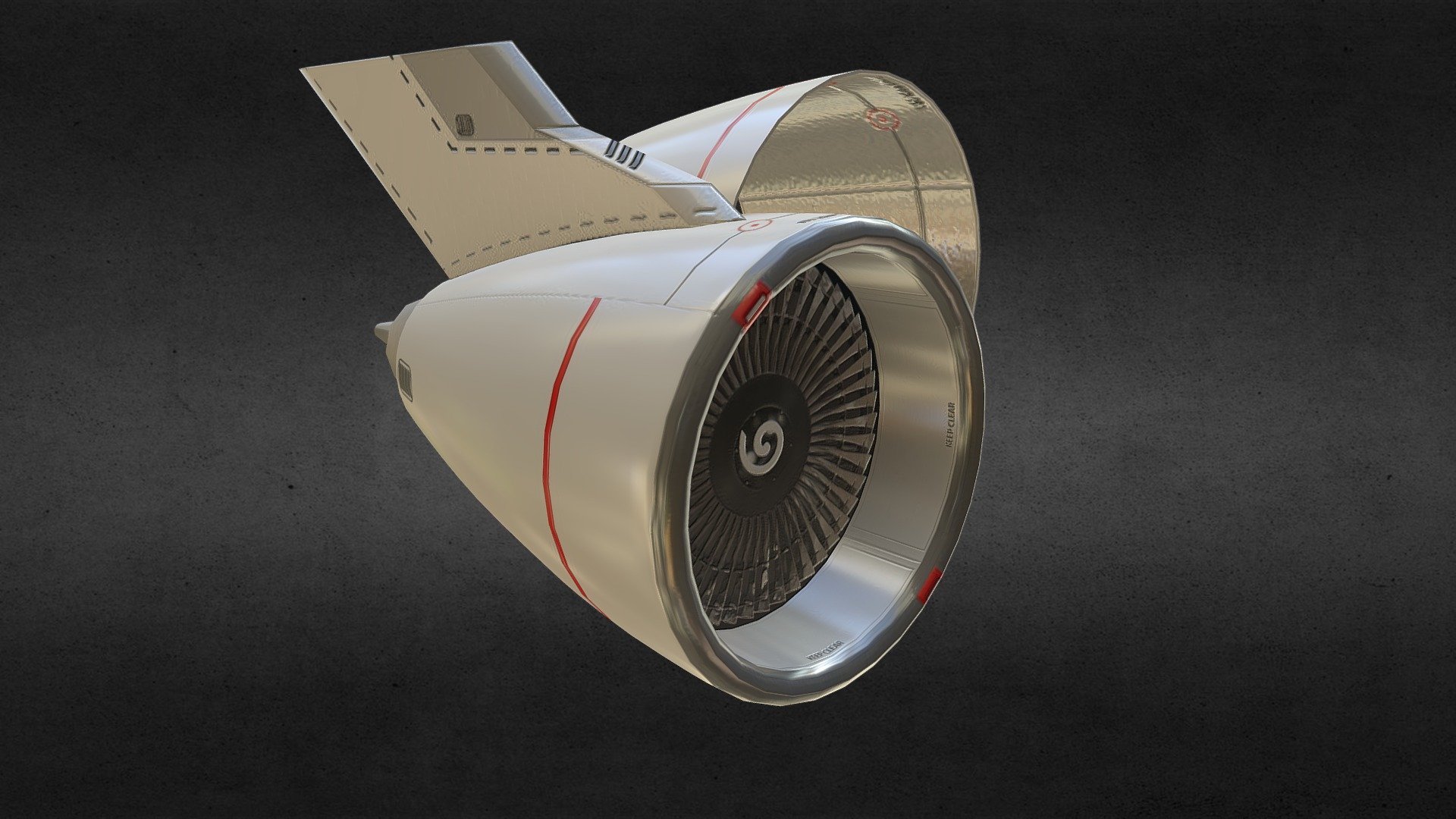 Jumbo Jet Engine - 3D model by Jiradet [34a6858] - Sketchfab