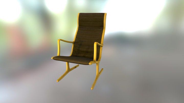 Mid Century Recliner Chair 3D Model