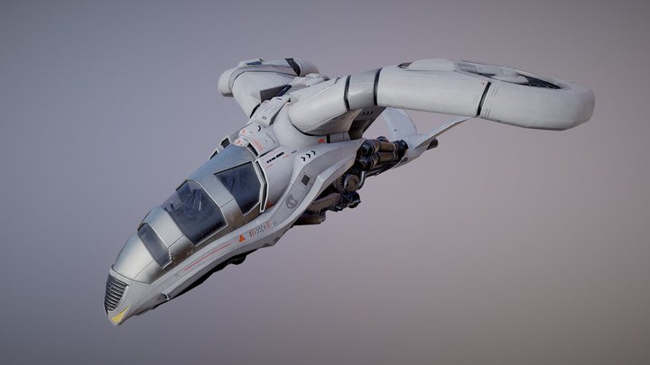 Sci-fi Gyrocopter 3D Model