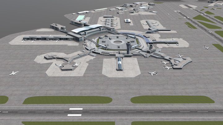 San Francisco International Airport (SFO) 3D Model