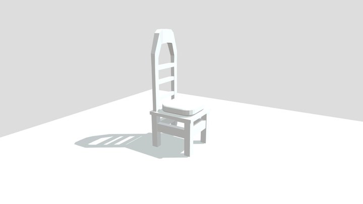 Gracious Wooden Chair 3D Model