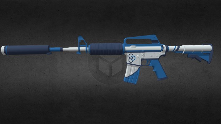 M4A1S Frostbyte 3D Model