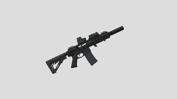 HK416 Mod 3D Model